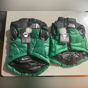 Vogue Green and Black Dog Puffer Jacket